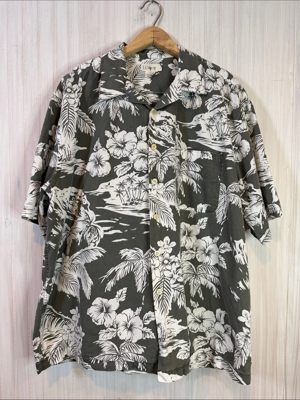 VINTAGE J CREW OARSMAN ALOHA SHIRT LARGE